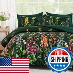 Wongs Bedding Floral Comforter Set Queen Size 8 Piece Colorful Flowers Botanical. Fixed Price $59.61.