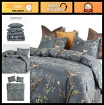 Floral Comforter Set - Birds & Leaves Pattern, Soft Lightweight Bedding, King Si. Fixed Price $67.99.