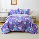 Twin Comforter Sets Girls 6 Pieces Purple Floral Bedding Teens Mi.... Fixed Price $66.51.