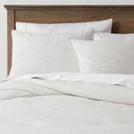 Threshold Cotton Linen Comforter Set Space Dyed Oeko-tex, Light Gray, King. Fixed Price $37.39.