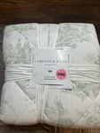 New Cabbages & Roses Country Toile Sage Green King Comforter Set 3PC. Fixed Price $150.39.