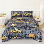 Zsyayaha Full Bedding Sets Boys Excavator Tractor Cars Comforter Constru. Fixed Price $83.09.
