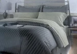 Charter Club Home King Damask Stripe Mustard Duvet Comforter Cover Pima Cotton. Fixed Price $82.99.