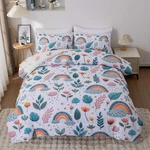 Btargot Lightweight Soft 3 Piece Rainbow Comforter Set With 2 Pillow Covers, Car. Fixed Price $55.92.