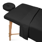 Saloniture 3-PIECE Microfiber Massage Table Sheet Set Black Facial Bed Cover. Fixed Price $29.99.