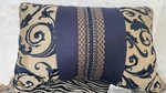 Croscill Sebastian Boudoir Pillow Blue Gold With Tassels New. Fixed Price $24.95.