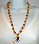 Washington Redskins Fan Bead Necklace W/ Team Logo - Nfl Football. Fixed Price $26.61.