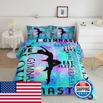 Feelyou Gymnastics Bedding Set Queen Size Kids Dancer Comforter Cover Boys. Fixed Price $93.34.
