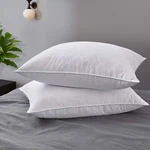 Set 2 Soft Medium Support Quilted Bed Pillows, 100% Feather Fill. Fixed Price $65.99.