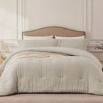 Quataly Queen Comforter Set - 3 Pieces (90''*90''), 05OATMEAL. Fixed Price $55.70.