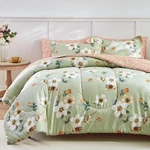 Aikasy 7 Piece Floral Comforter Set King Size - Soft Microfiber Bed Bag. Fixed Price $86.11.