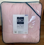 Nwt The Big One 5 Piece Bed Set Twin/ Xl Sheets Pillowcase Sham Pink Ruched. Fixed Price $33.80.