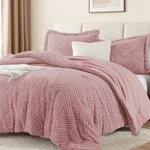 Homelike Moment Fluffy Twin Size Comforter Set Pink Winter Warm Bed. Fixed Price $63.81.