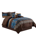Wpm 7 Piece Southwestern Native American Design King Size Comforter S.... Fixed Price $106.92.