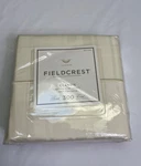 Fieldcrest Classic Queen Portugal 100% Pima Cotton Ivory Stripe Flat Sheet 300TC. Fixed Price $27.99.