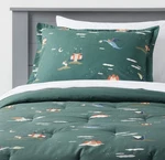 Pillowfort (3-PIECE) Full/queen Dragon Design Comforter & Two Shams Set.. Fixed Price $29.99.