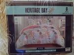 Heritage Bay Piece Comforter Set King Belize Coral Nautical 841323130186. Fixed Price $49.99.