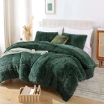 Fluffy Pink Faux Fur Comforter Set Queen 3PC Soft Shaggy Bedding. Fixed Price $128.83.