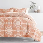 7-PIECE Daisy Medallion Clay Pattern Comforter Queen Microfiber Bedding Bundle. Fixed Price $64.90.