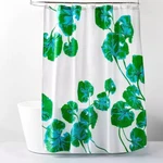 Diane Von Furstenberg Dvf For Target Geranium Leaf Green Blue Shower Curtain. Fixed Price $109.99.