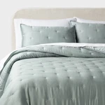 3PC Full/queen Luxe Lyocell Comforter Sham Set Light Green -threshold. Fixed Price $33.99.