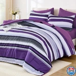 Wongs Bedding Comforter Set King Size, Purple Bag, 7 Pieces. Fixed Price $63.58.