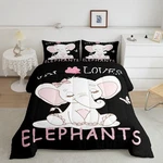 Pink Elephant Bedding Set Loves Comforter Boys Girls Ca.... Fixed Price $31.27.