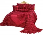 Octorose Wedding Bedding Comforter Bedspread Set Skirt Pillowcases. Fixed Price $189.99.