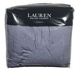 Ralph Lauren King Flynn Comforter Set Blue "denim-look" Cotton Bedding W/ Shams. Fixed Price $259.99.