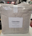 Calvin Klein Ikat Pinstripe Cotton Queen Comforter Set White/neutral Pink. Fixed Price $108.99.