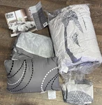 Full Madison Park Complete 5 Piece Set Micro Fiber,grey Essentials. Fixed Price $30.00.