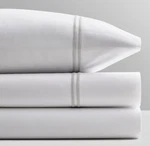 Restoration Hardware Italian Satin Stitch Sheet Set Full Gray - Rh Teen. Fixed Price $199.99.