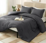 Queen Set 3 Piece Grey By Size, Bedding Comforte.... Fixed Price $44.95.