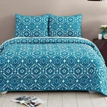 Vhc Brands 3 Piece Quilt Bedding-francesca Aqua -- Queen King. Fixed Price $129.99.