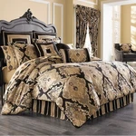 Bradshaw Black 4-PIECE Comforter Set Damask By J Queen. Fixed Price $339.99.