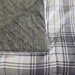 Berkshire Life Twin Comforter Channel Stitch Gray Plaid Reversible Farmhouse. Fixed Price $34.95.