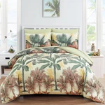 Wongs Bedding Botanical Comforter Set Queen, 7 Pieces Green Palm Tree. Fixed Price $45.60.