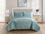 Vcny Home Diana Textured Geometric Pattern 2 Piece Quilt Set, Twin, Aqua - Nip. Fixed Price $35.95.