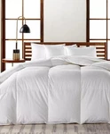 Hotel Collection European Goose Down Medium Comforter, Size Twin (68"X90") White. Fixed Price $399.99.
