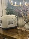 Threshold 8-PIECE Luxe Jacquard Comforter Set Snow Leopard Skirt, Beige, Queen. Fixed Price $55.00.
