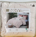 Ink+ivy 100% Cotton Trendy Stripe Textured Full / Queen Kara Blush Comforter Set. Fixed Price $89.85.