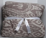 Pottery Barn Ikat Jacquard Comforter, King/cal.king 108"/92" Fig Color New. Fixed Price $161.45.