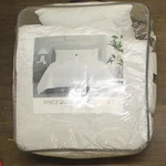 Hallmart Selina 9-PIECE Comforter Bedding Set 95747 White / Silver Stripe Queen. Fixed Price $36.40.