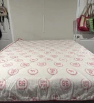 Victoria's Secret Pink Htf/rare Reversible Quilted White Logo Comforter. Fixed Price $275.00.