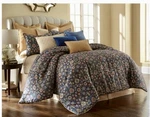 Sherry Kline Theresa King Comforter Blue Red Floral Paisley Needs Dry Cleaning. Fixed Price $95.00.