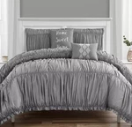 Melissa Sanders King Comforter Set 5 Pc. Nwt Gray. Fixed Price $89.99.