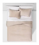 King Solid Velvet Duvet & Sham Set Birch - Threshold. Fixed Price $33.99.