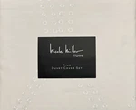 Nicole Miller Ivory Eyelet Design King Duvet Comforter Cover Set W /shams. Fixed Price $139.95.