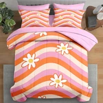 Pamnest Comforter Set Twin Size Daisy Retro Orange Rainbow 5 Pcs Bedding. Fixed Price $68.14.