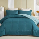 Contemporary Reversible Comforter Set Queen Beds - Aqua Blue/dusty Teal. Fixed Price $46.95.